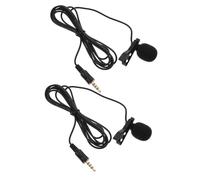 WEKADRIN Clip on Lapel Microphone with 3.5mm 4-pole Plug for Phones and Laptops 2pcs Portable High Sensitivity Tiny Microphone for Live Broadcasts and Online Courses