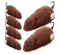 WEKADRIN Clockwork Mouse Toys 6pcs Plush Wind-up Cat Tease Toys to Encourage Active Play and Reduce Cat Boredom Random Color
