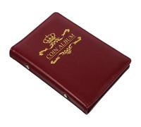 WEKADRIN Coin Collection Album Book Holder with High-class Cover Rounded Edges Thick Sealed Pages for Coins Tokens Medallions Storage and Display Organizer