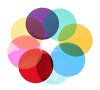 WEKADRIN Color Film Colored Gels for Lights Self-Adhesive Mood Enhancing Diffusers PET Tint Sheets for Home Atmosphere Living Rooms 8Pcs 3.93X3.93In