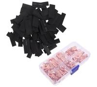 WEKADRIN Copper Battery Terminal Connectors Kit with Gold Crimp Lugs Boxed Storage for Automotive Electrical Cable Ends Wear-resistant Copper Wire Terminals with Visual Inspection Window