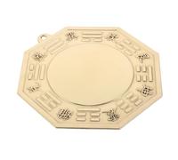 WEKADRIN Copper Feng Shui Bagua Mirror with Convex Design Traditional Chinese Protective Wall Hanging Solid Copper Ornament for Positive Energy Spiritual Protection and Cultural Heritage
