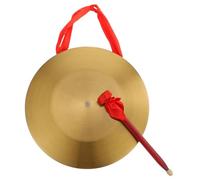 WEKADRIN Copper Opera Gong with Hammer and Lanyard Alloy Hand Percussion Instrument for Festival Accessories and Chinese Year Crafts Loud Resonant Sound for Party and Orchestra Use