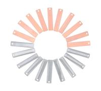 WEKADRIN Copper Zinc Electrode Strips for Fruit Battery Science Experiment Metal for Electricity Generation Learning Educational Electroplating Anode Materials for Students