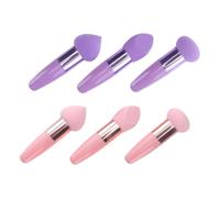WEKADRIN Cosmetic Sponge and Face Powder Sponge Set 6pcs Small Size Makeup Blending Tools for Professional Makeup Artists and Daily Use with Pink and Purple Packs