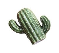 WEKADRIN Creative Ceramic Toothpick Holder Cactus Design Decorative Porcelain Toothpick Box Compact Stable Storage Container for Home Kitchen Dining Table