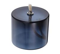 WEKADRIN Creative Glass Kerosene Oil Lamp with Wick Medium Deep Gray and Metal Holder Elegant Indoor Decorative Candlestick for Weddings Parties Home and Office Ambiance