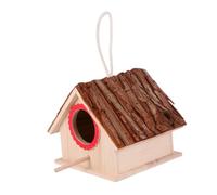 WEKADRIN Creative Handcrafted Wooden Bird House Nest Box for Decoration Solid Wood Bird Breeding Box with Warm for Garden Home Office and Giving