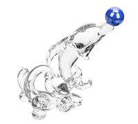 WEKADRIN Crystal Dolphin Ornament Transparent Blue Sphere Desktop Decor Living Collectible Animal Figure Vivid Modern Art Sculpture