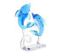WEKADRIN Crystal Glass Dolphin Figurine Lightweight Desktop Decoration Compact Ocean Animal Ornament for Home and Office Display Gift for Family and Friends Holidays