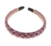 WEKADRIN Crystal Rhinestone Headband Deep Purple Baroque Beads Glitter Hairband for Women Girls Party and Formal Events