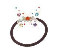 WEKADRIN Cute Butterfly Hair Ties with Rhinestones for Girls High Elasticity Ponytail Holders Colorful Hair Accessories for Toddlers and Boy Girl for Buns and Braids