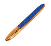 WEKADRIN Diamond Glitter Liquid Eye Liner Pen Blue Glitter Gold Trim, Self-adhesive Waterproof Eye Lining Pen for Women Makeup Accessories