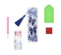 WEKADRIN DIY Butterfly Diamond Bookmarks Set with Unfinished Rhinestone and Tassel for Handmade Reading Rewards and Decorative Crafting
