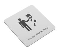 WEKADRIN Do Not Waste Paper Restroom Sign with Adhesive Backing for Indoor and Outdoor Bathroom Use Unisex Public Toilet Signage Simple Stylish Design for Easy Installation Walls Doors