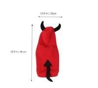 WEKADRIN Dog Halloween Clothes Three-dimensional Devil Costume Warm Pet Coat Xl Size for Winter Pet Party