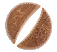 WEKADRIN Double Dragon Moon-shaped Holy Divination Cups 3.5-inch Wood Taoist Dowsing Tool Set for Spiritual Offering and Temple Decoration, 2pcs Divination Pendulum Sacrifice Supplies