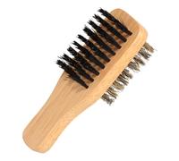 WEKADRIN Double-sided Men's Beard Grooming Brush Small Boar Bristle and Beech Wood Handle Beard Cleaning Brush for Facial Hair Care and Salon Barber Use