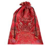 WEKADRIN Drawstring Silk Bag Chinese Style Embroidered Pattern Jewelry Storage Pouch for Wedding Party Sturdy Candy and Favor Bags