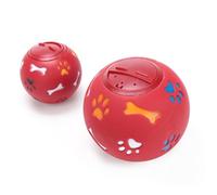 WEKADRIN Educational Dog Leaking Food Large Red Scented Leakage Ball for Interactive Play and Intelligence Development Easy to Clean Molar Chew with Water Outlet for Dogs