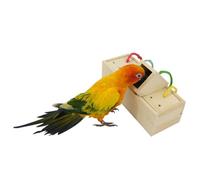 WEKADRIN Educational Parrot for Small Birds Interactive Bite and Foraging Safe Material Cage Accessory for Cockatiels Parakeets Budgies with Skill-developing Design