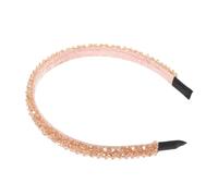 WEKADRIN Elegant Crystal Headband for Women Beaded Decorative Fairy Headpiece Versatile Fashion Accessory for Weddings Bridal Showers and Special Occasions Khaki Tone