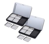 WEKADRIN Empty Magnetic Eyeshadow Blusher Highlighter Palette 2pcs Set DIY Makeup Storage Box Cosmetic Tray for Women Girls Makeup Organizer
