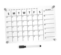 WEKADRIN Erasable Acrylic Memo Board with Pins and Whiteboard Marker Multifunctional Handwritten Message Display for Weekly Planning Portable Lightweight Note Board for Home Office School