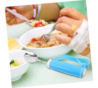 WEKADRIN Ergonomic Silicone Handle Spoon for Disabled Persons Non-Slip Tremble Eating Utensils Spillproof Portable Adaptive Spoon for Elderly with Hand Tremors and Strength