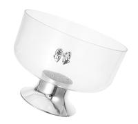 WEKADRIN European Trifle Bowl High Deep Footed Dessert Stand for Fruit Desserts Snacks Elegant Kitchen Table Centerpiece for Home Parties and Decor