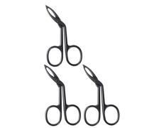 WEKADRIN Eyebrow Tweezers Black Stainless Steel with Oblique Tips 3pcs for Precise Facial Hair Removal and Eyebrow Shaping for for Daily Beauty Use