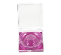 WEKADRIN False Eyelash Organizer and Shiny Bottom Cards with Lash Tray Eyelash Boxes 6pcs Glitter Plastic Cubic Easy to Carry and Keep Them Clean and Travel