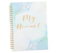 WEKADRIN Financial Account Tracker Checkbook Register Book Marble Light Red Personal Banking Ledger for Expense and Deposit Recording with Portable Lightweight Design