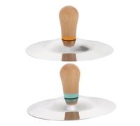 WEKADRIN Finger Cymbals Hand Cymbals with Handle Metal Percussion Instrument for Group Music Play Easy to Master Precise Sound for Belly Dancing and Musical Performance