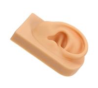 WEKADRIN Flexible Silicone Ear Model for Piercing Training and Jewelry Display Soft Realistic Right Ear Body Part for Beginners and Professionals and Gentle Practice Stand