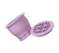 WEKADRIN Foldable Makeup Brush Cleaning Cup with Silicone Scrubber Pad Purple Makeup Brush Cleaner Tool Washing and Drying Portable Beauty Accessory