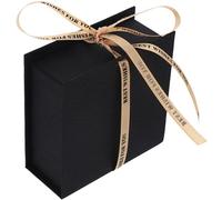 WEKADRIN Folding Magnetic Box with Ribbon and Lid, Black Paper Present Packaging Box for Mother’S Day, Wedding, Valentine’S Day, Luxury Storage and Birthday Wrapping