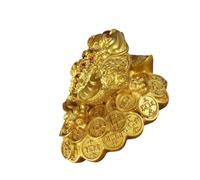 WEKADRIN Fortune Golden Toad Resin Ornament for Home Decor and Feng Shui Premium Resin Craftsmanship Money Toad Figurine Housewarming Gift for Office Hotel Restaurant Decoration