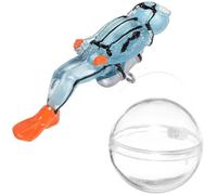 WEKADRIN Glow in The Dark Floating Diver Ornament for Aquarium Fish Tank, Blue Resin Decorative Diver Décor, Small Underwater Scene Accessory for Marine and Freshwater Aquatic Pets