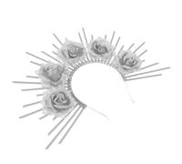 WEKADRIN Goddess Flower Headband DIY Material Kit Lightweight Party Hairband for Women Elegant Chic Hair Accessory for Engagements Beauty Pageants and Cosplay