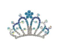 WEKADRIN Gradient Rhinestone Princess Tiara Crown Hair Comb Lightweight Hair Accessories for Versatile Hairpin for Weddings Proms Banquets Elegant Crystal Headpiece