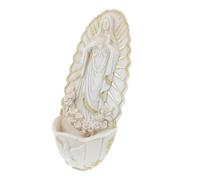 WEKADRIN Guadalupe Resin Holy Water Font Wall Hanging Catholic Decor for Home Entrance Religious Blessing and Serenity Symbol