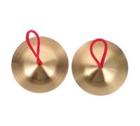 WEKADRIN Hand Cymbals Copper Percussion Instrument for Rhythm Practice Teamwork Music Education Mini Finger Cymbals for Dance and Group Performance