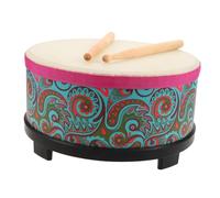 WEKADRIN Handheld Floor Tom Drum for Friendly Percussion Instrument with Pattern Design for Early Music Education and Rhythm Training