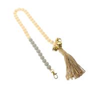 WEKADRIN Handwoven Beaded Dog Hanging Bell Rope for Pet Training Aid Doorbell with Stylish Gray Beads Suitable for Various Dogs and Door Handles