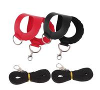 WEKADRIN Harness Lead Set for Small Pets 2 Pieces Leash for Sugar Glider, Lizard, Ferret Sturdy Pu Polyester 13x5x0.1cm Outdoor Walking