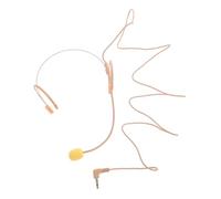 WEKADRIN Headset Mic for Public Speaking Portable Wired Microphone Reliable Headworn Style Beige Plastic and Iron Material for Lectures and Speaking Engagements