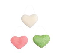 WEKADRIN Heart Shape Facial Cleansing Sponges for Gentle Exfoliation and Makeup Removal Soft Pore Cleansing Puff for Deep Skin Purifying Random Color Practical Face Sponge Random Color