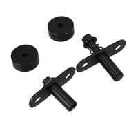 WEKADRIN Heavy Duty Rotating Shaft for Screen Partitions Pivot Hinge Metal Spring Loaded Hinge Easy to Install Wear Resistant Black for Interiors and Busy Environments 2.17x2.09x0.39in