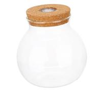 WEKADRIN High Borosilicate Glass Fish Tank Bottle with LED White Light Transparent Micro Landscape Terrarium Jar for DIY Home Decoration and Hydroponics Planting